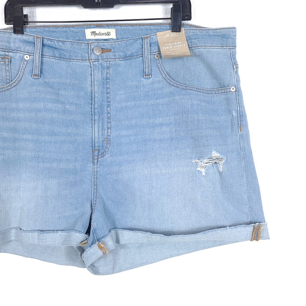 MADEWELL High Rise Denim Shortd Plus Size NEW - Picture 3 of 13